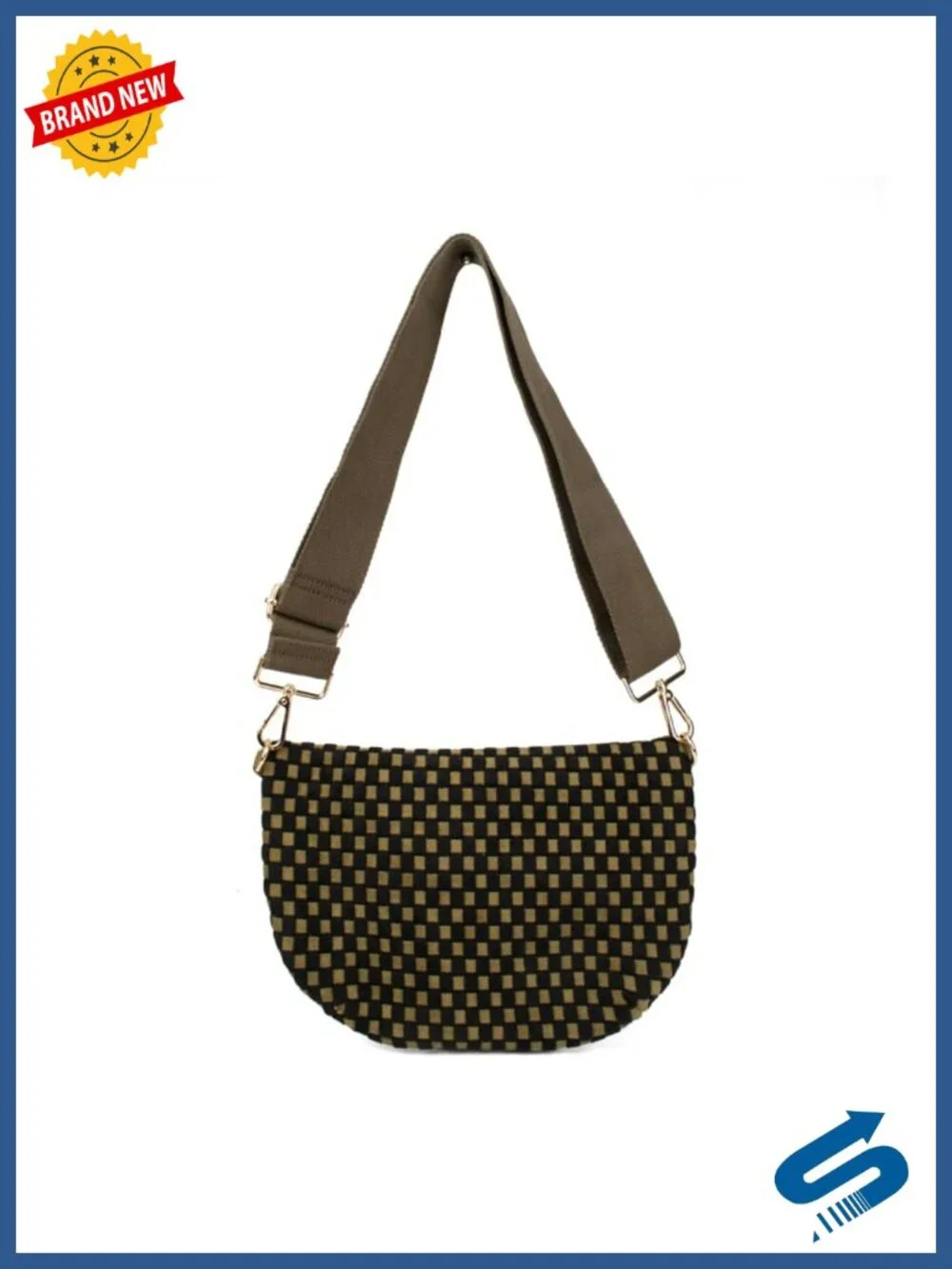 Woven Belt Bag – Vegan Suede Adjustable Strap Crossbody